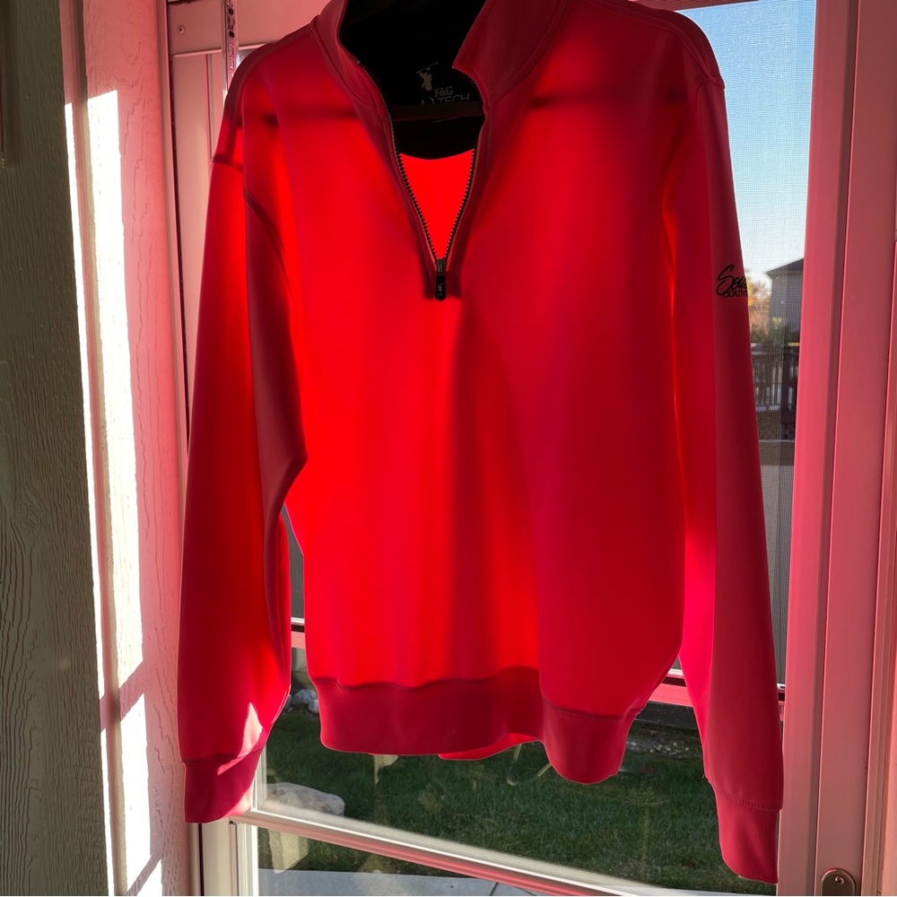 F&G Tech Bright Pink 1/4 zip men’s shirt.  Size M.